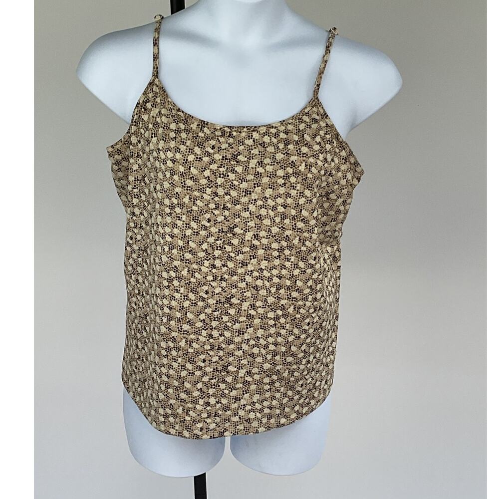 LANE BRYANT, SIZE 14/16, TANK TOP, CREAM AND BROWN